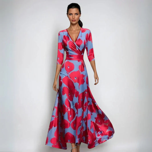 Zahlie™ – Floral Wrap Dress for Effortless Elegance