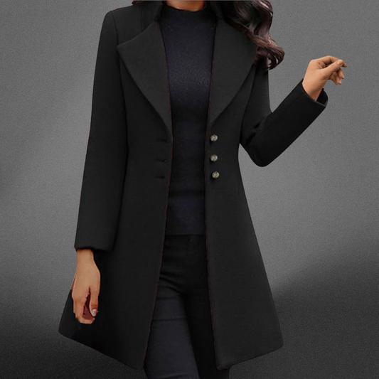 Vinci™ | Luxurious Italian Wool Long Sleeve Coat Melbourne Gallery