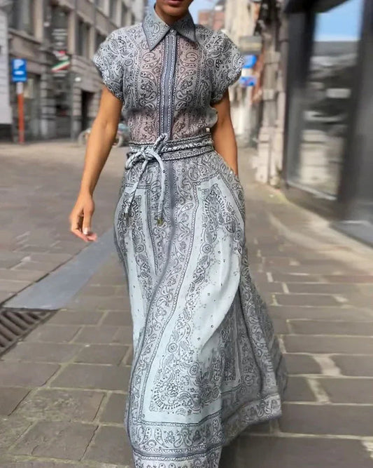 Adele™ – Boho Print Two-Piece Set for Effortless Charm