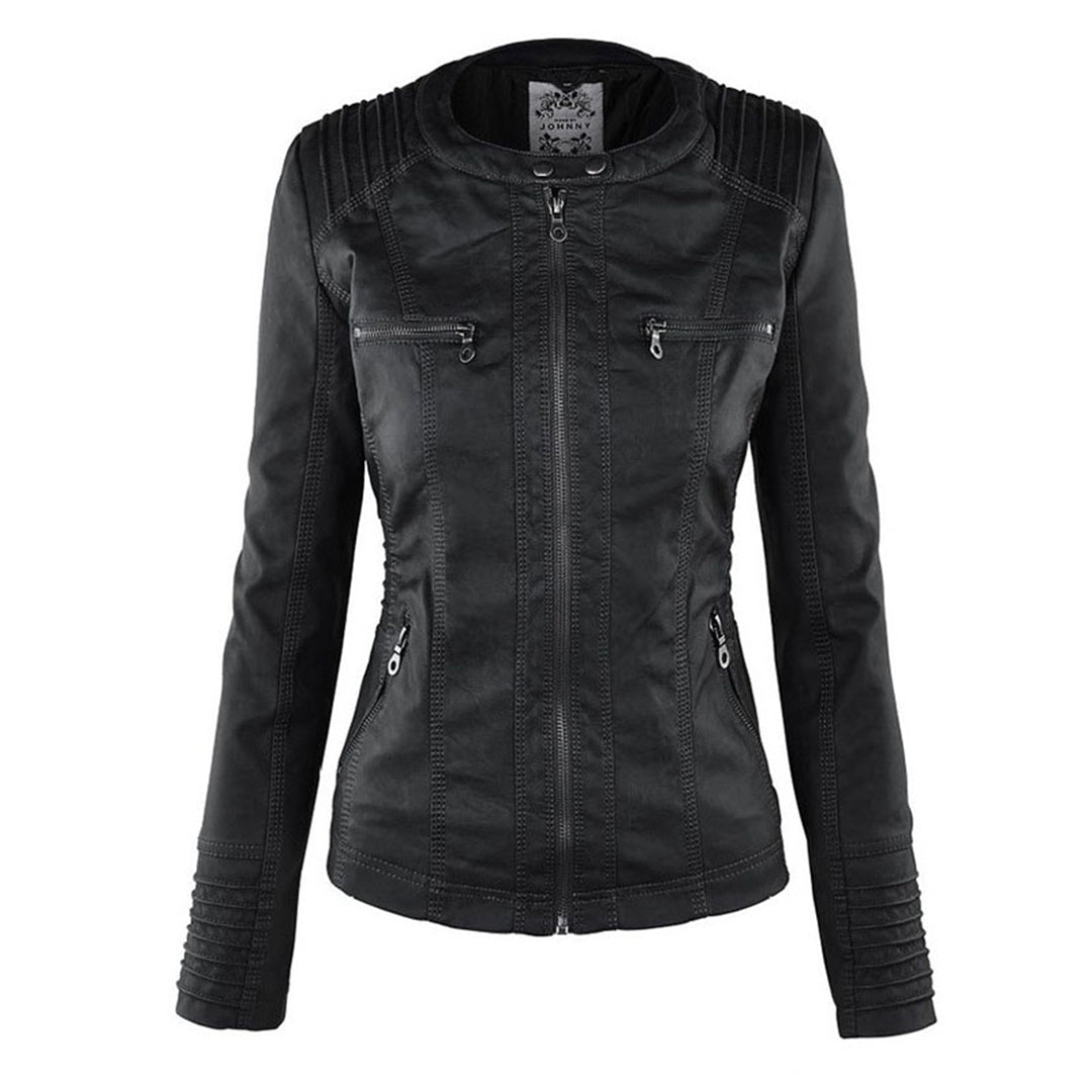 Olivia™ | Waterproof Women's Leather Jacket with Hood Merlbourne Gallery
