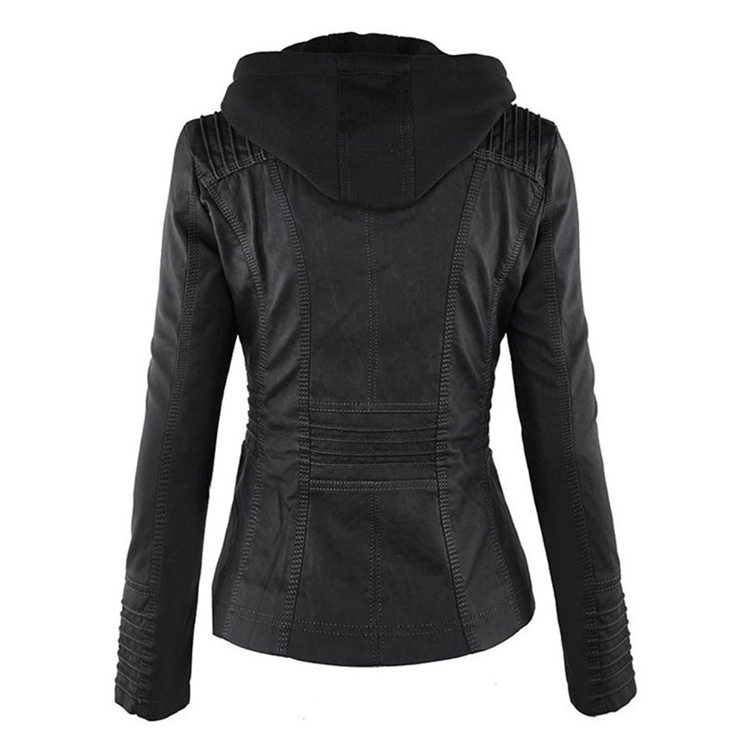 Olivia™ | Waterproof Women's Leather Jacket with Hood Merlbourne Gallery