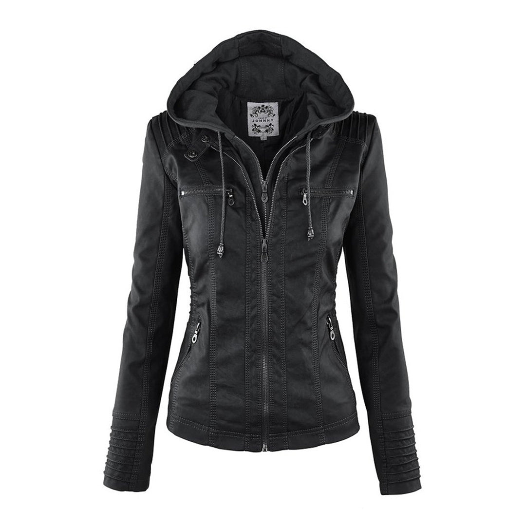 Olivia™ | Waterproof Women's Leather Jacket with Hood Merlbourne Gallery