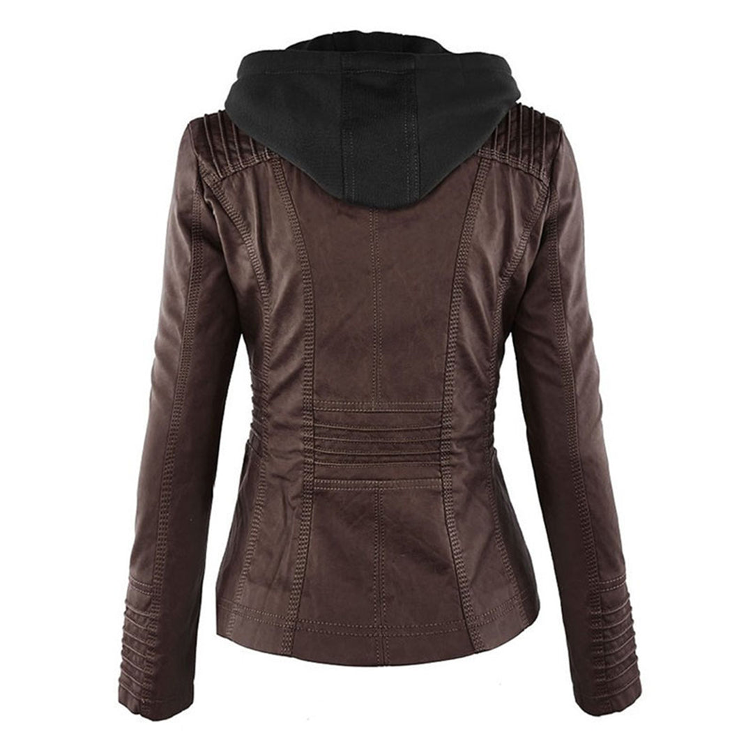 Olivia™ | Waterproof Women's Leather Jacket with Hood Merlbourne Gallery
