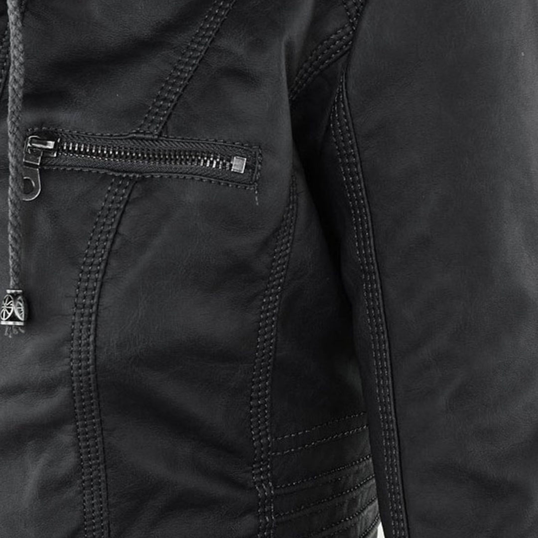 Olivia™ | Waterproof Women's Leather Jacket with Hood Merlbourne Gallery