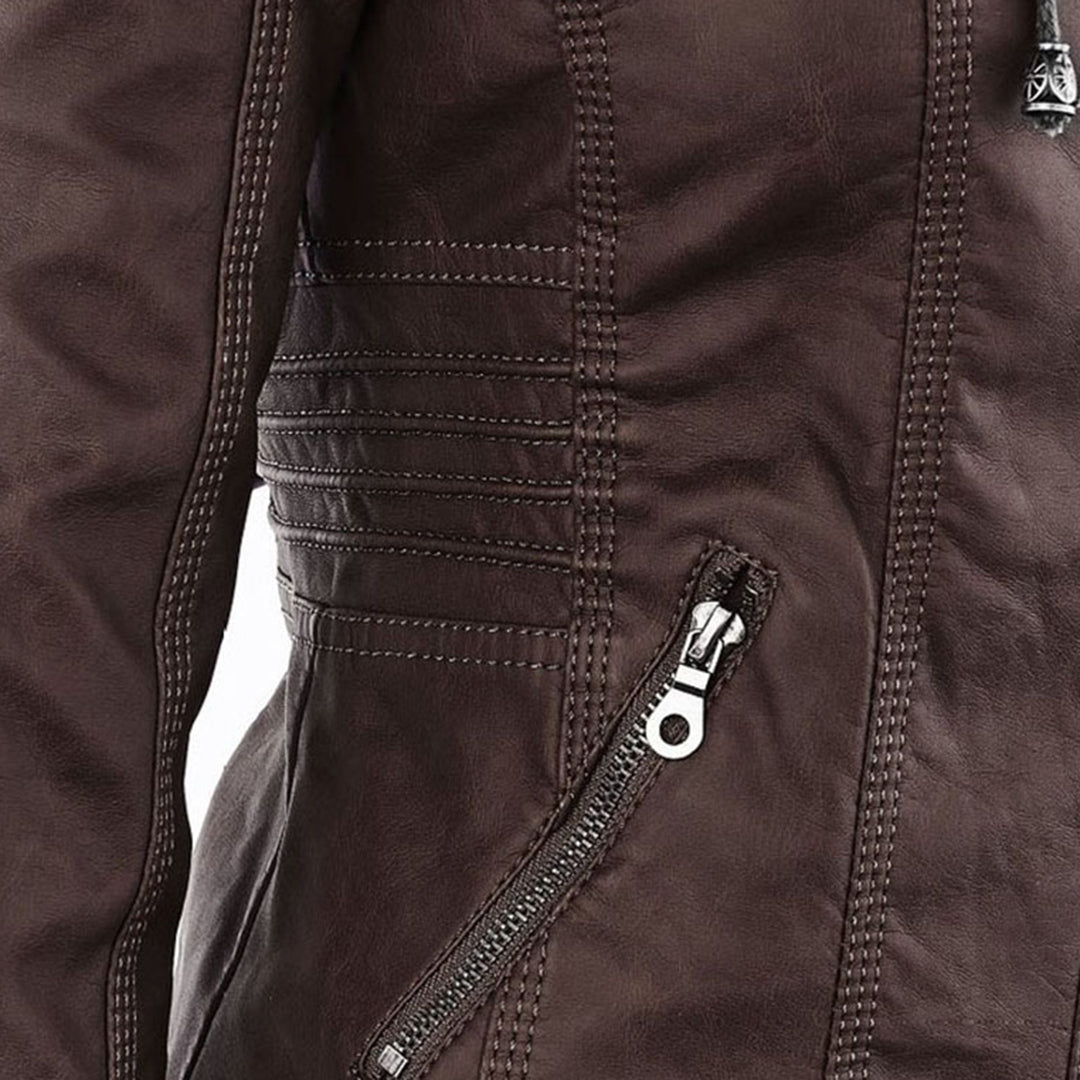 Olivia™ | Waterproof Women's Leather Jacket with Hood Merlbourne Gallery
