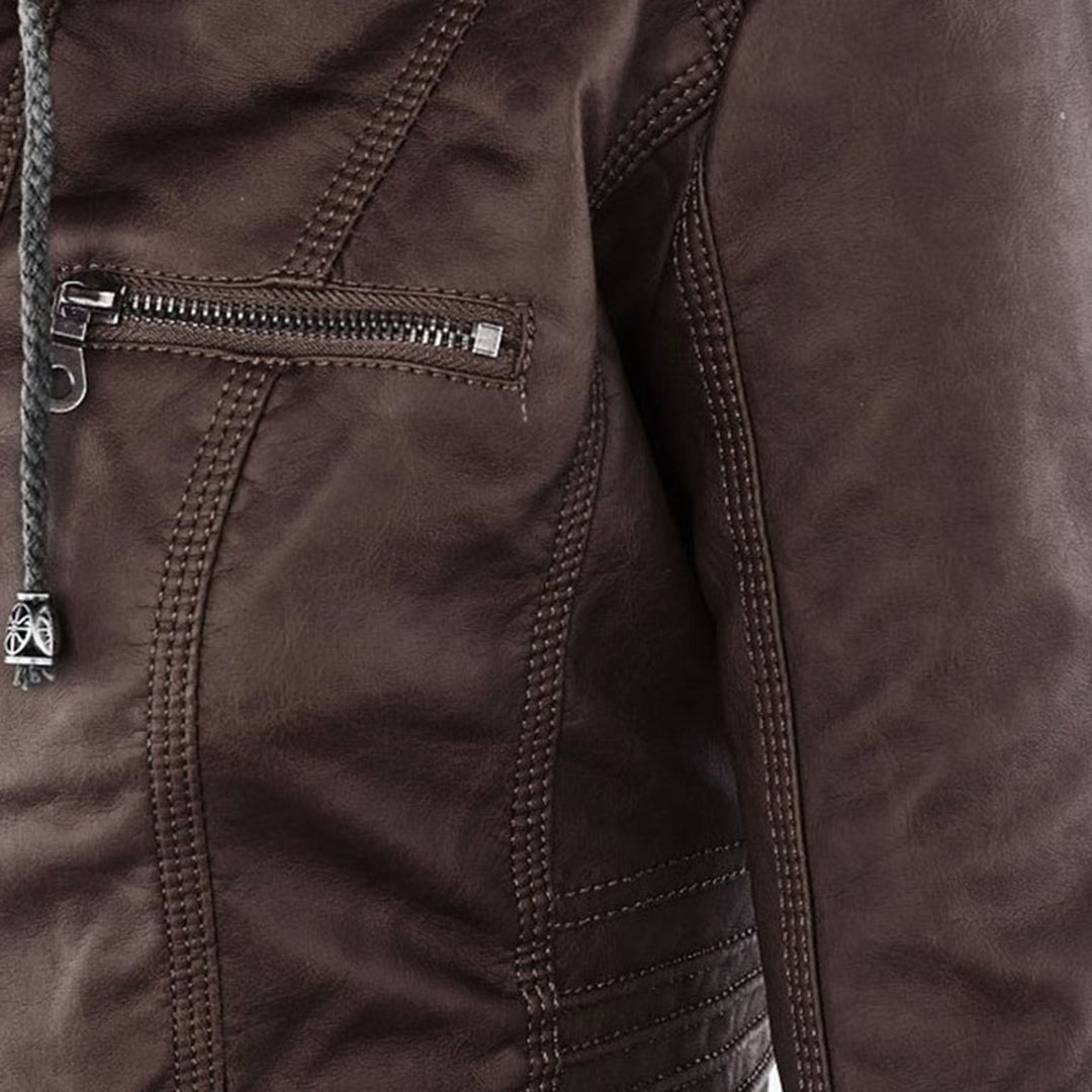 Olivia™ | Waterproof Women's Leather Jacket with Hood Merlbourne Gallery