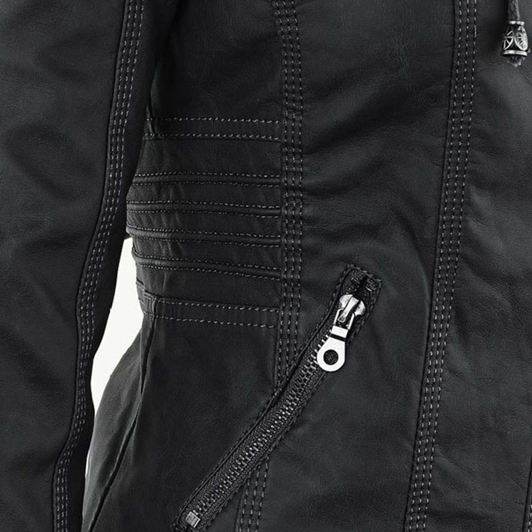 Olivia™ | Waterproof Women's Leather Jacket with Hood Merlbourne Gallery