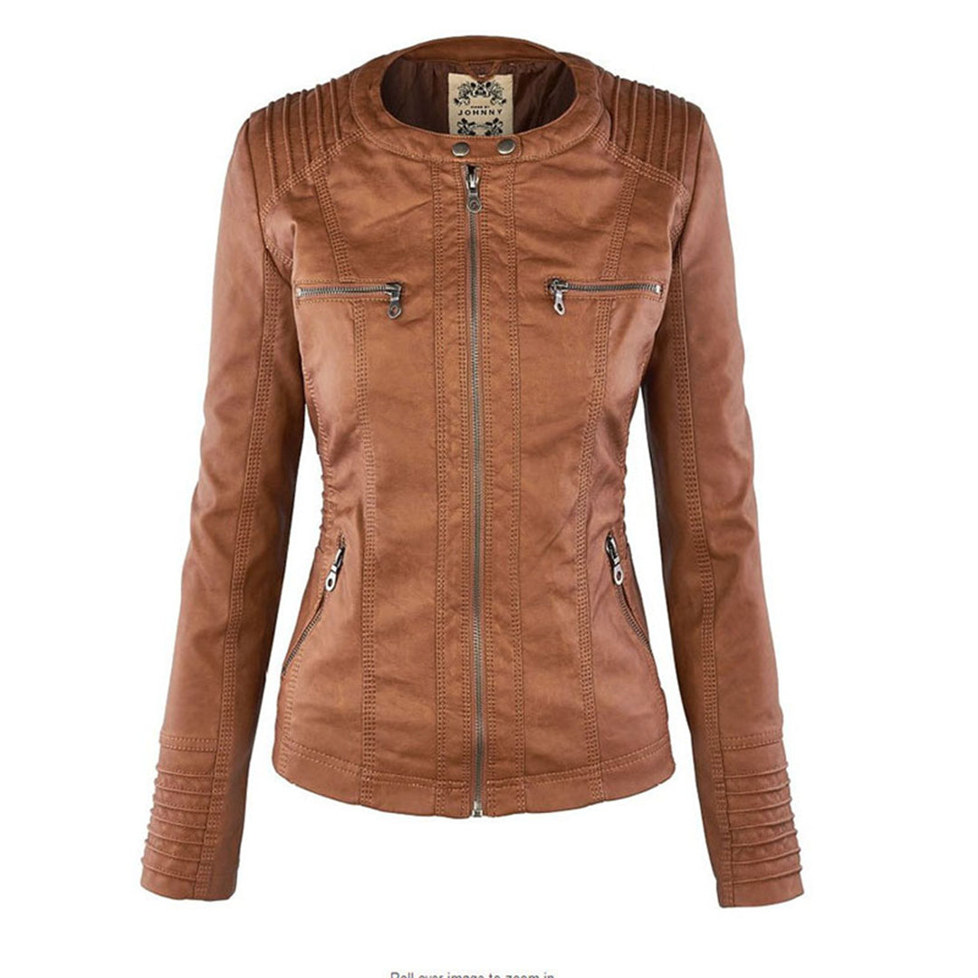 Olivia™ | Waterproof Women's Leather Jacket with Hood Merlbourne Gallery