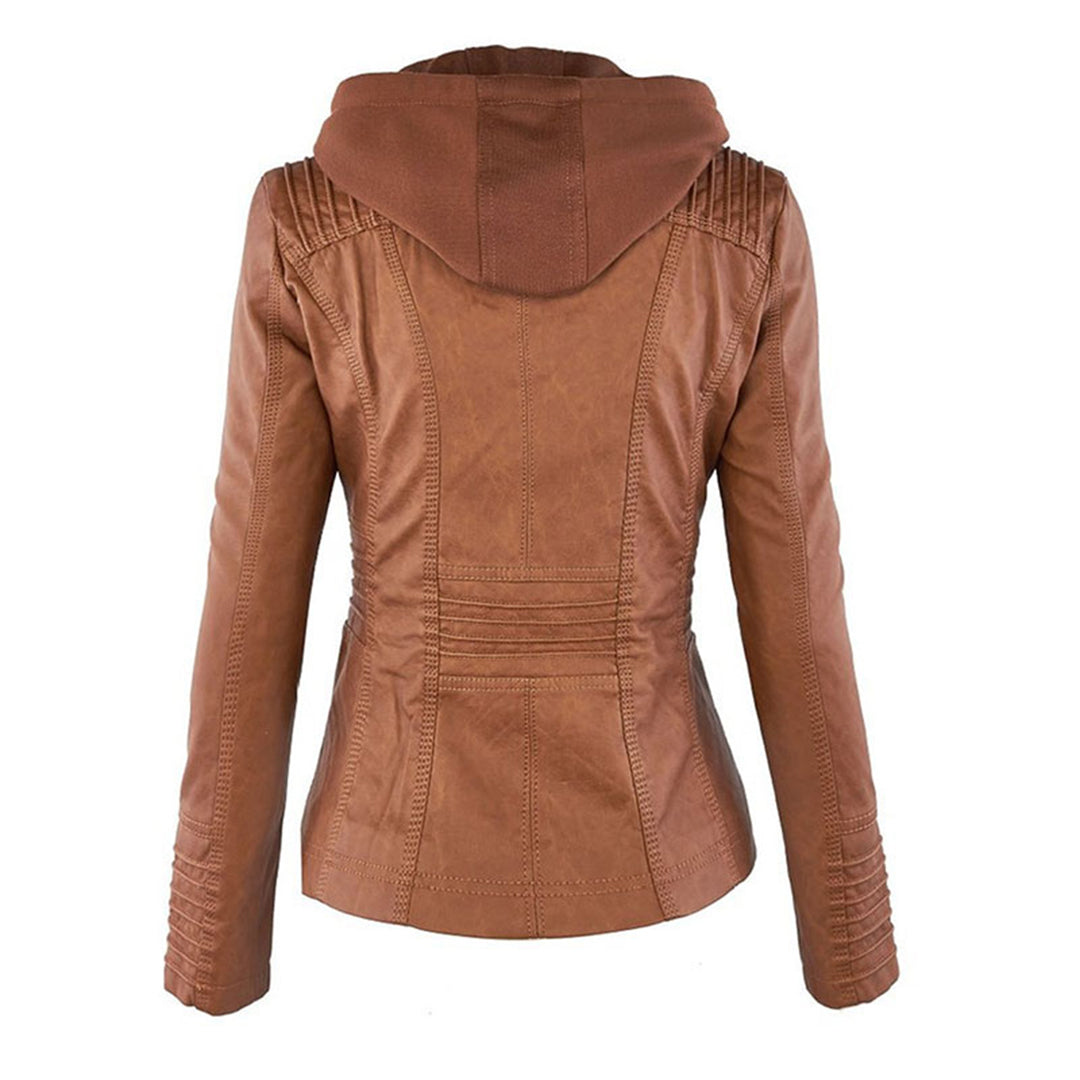 Olivia™ | Waterproof Women's Leather Jacket with Hood Merlbourne Gallery