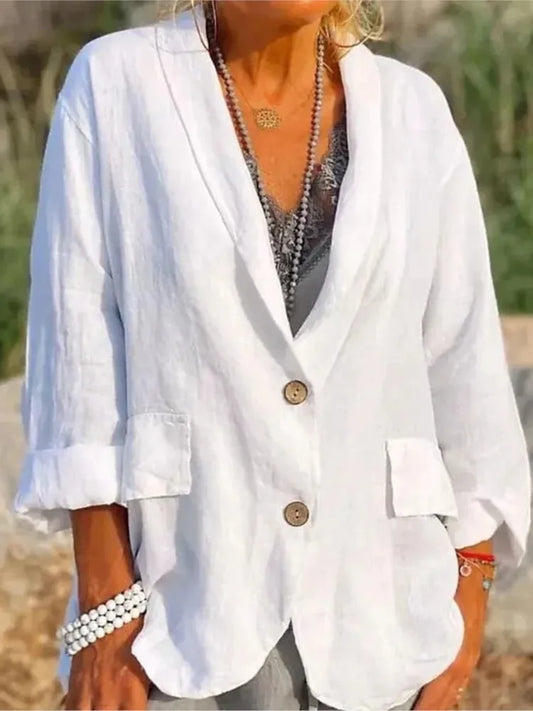Lina™ – Lightweight Linen Blazer for Effortless Style