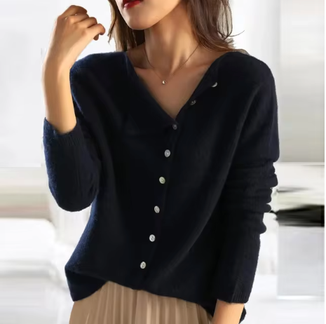 Paige™ – Asymmetrical Knit Cardigan for Effortless Elegance
