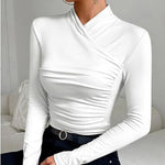 Romy™ – Cross-Neck Elegance Top