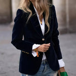 Clara™ – Velvet Blazer for Timeless Sophistication