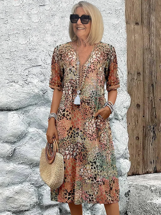 Camille™ – Vibrant Midi Dress for Standout Elegance