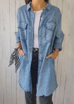 Mia™ – Oversized Denim Blazer for Effortless Cool